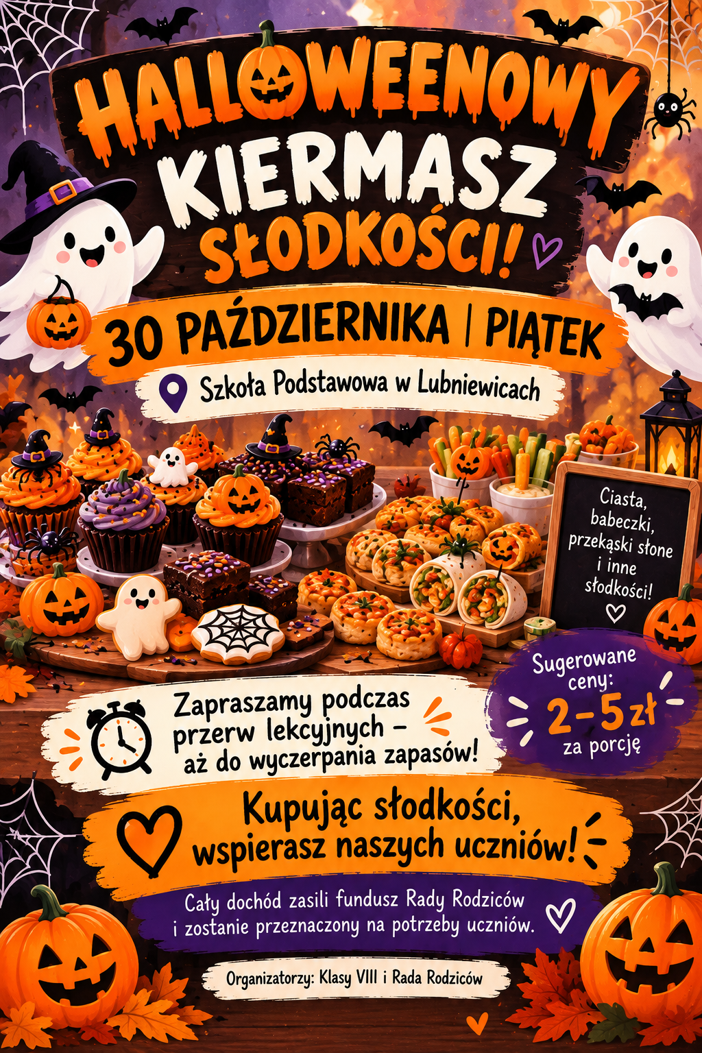 Kiermasz halloweenowy w Szkole Podstawowej w Lubniewicach
